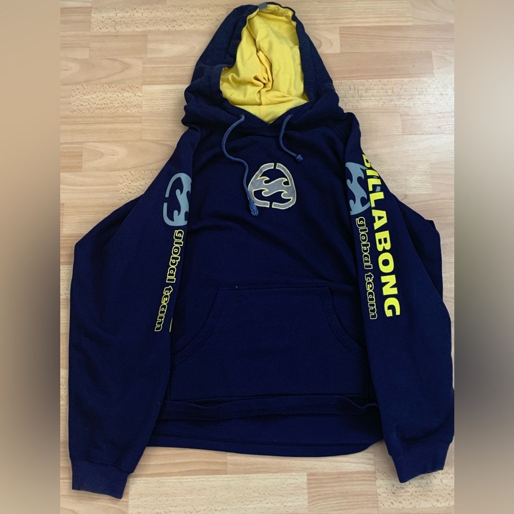 Vintage Side Stripe Billabong Hoodie L